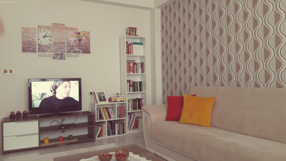 Kitaplık, Kırmızı, Oturma Odası