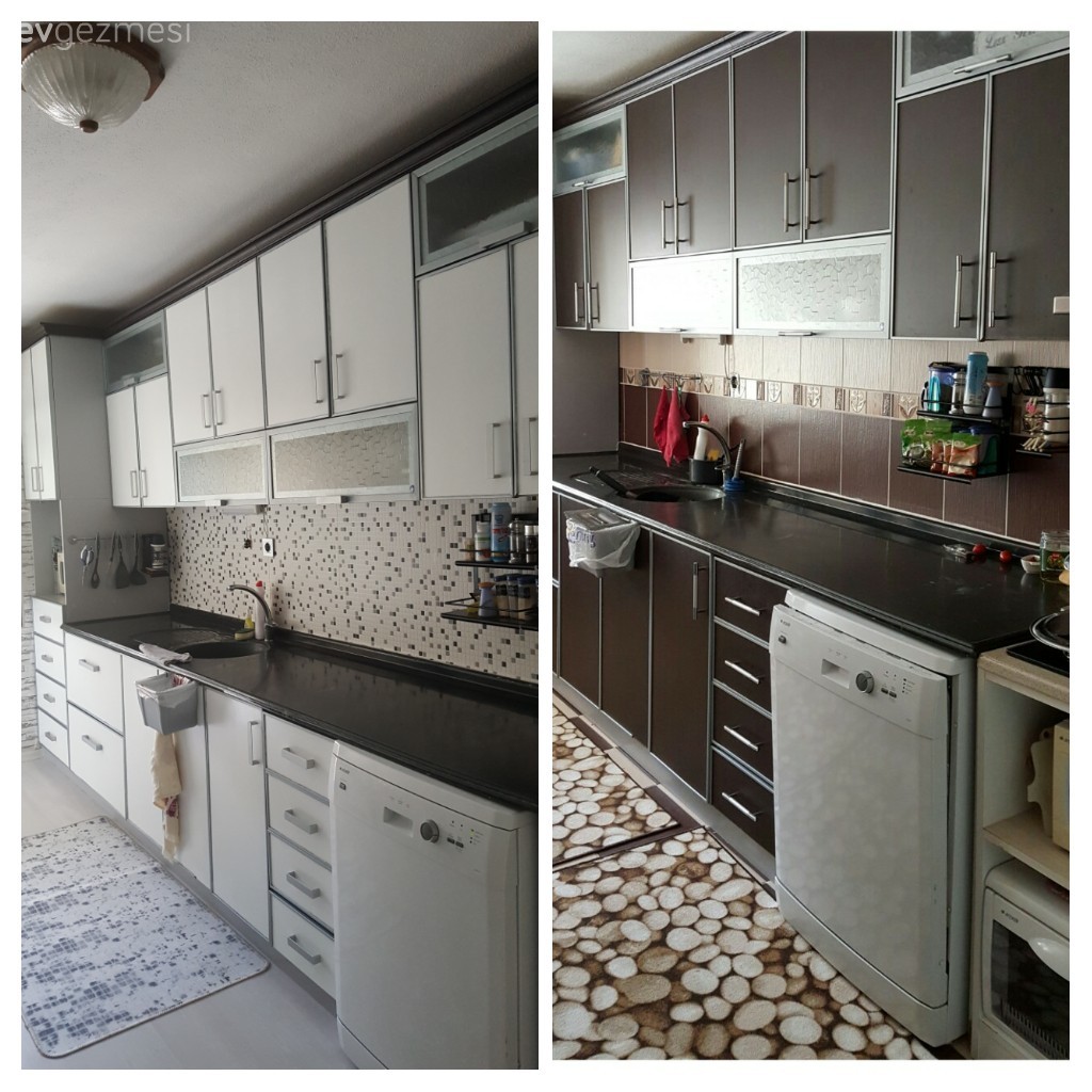 Aydınlanan yeni mutfağım...