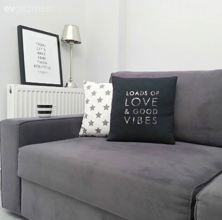 Gri, Köşe koltuk, Oturma Odası, Kırlent