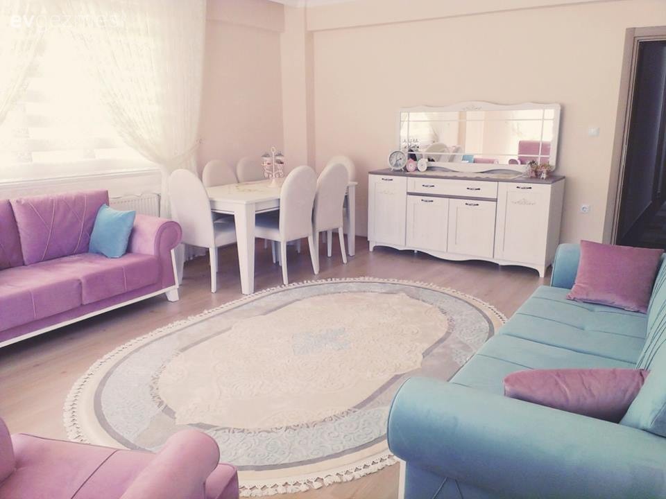 Halı, Mavi, Pembe, Salon