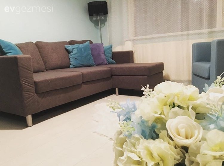 Kahverengi, Köşe koltuk, Oturma Odası