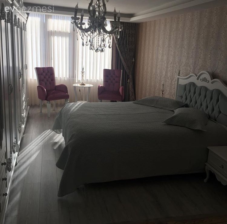 Avize, Duvar kağıdı, Mavi, Pembe, Yatak Odası, Aydınlatma