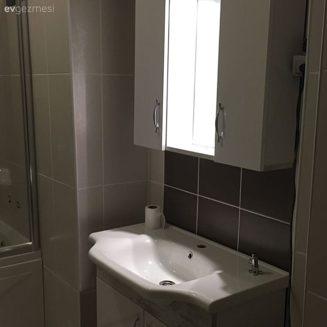 Tadilat ile yenilenen mutfak ve banyo. Şevval hanımın evinden..