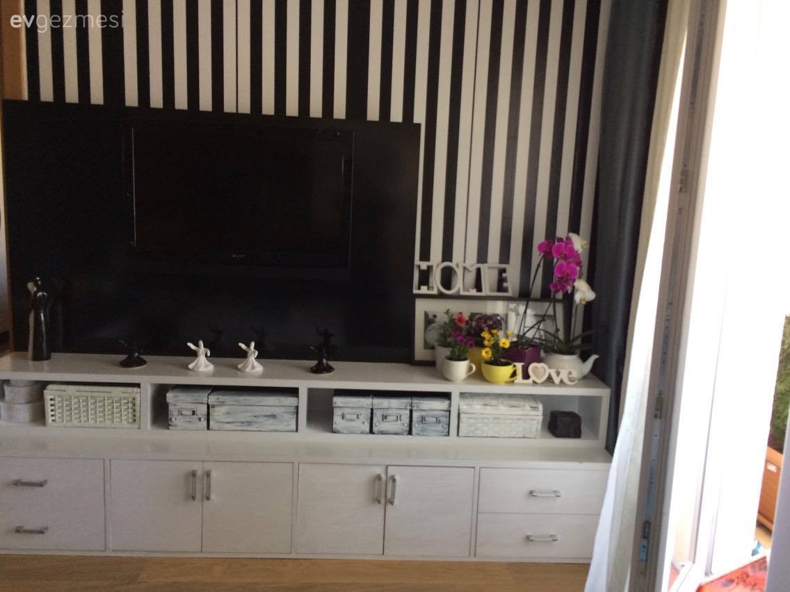 Salon, Siyah- Beyaz, Tv ünitesi