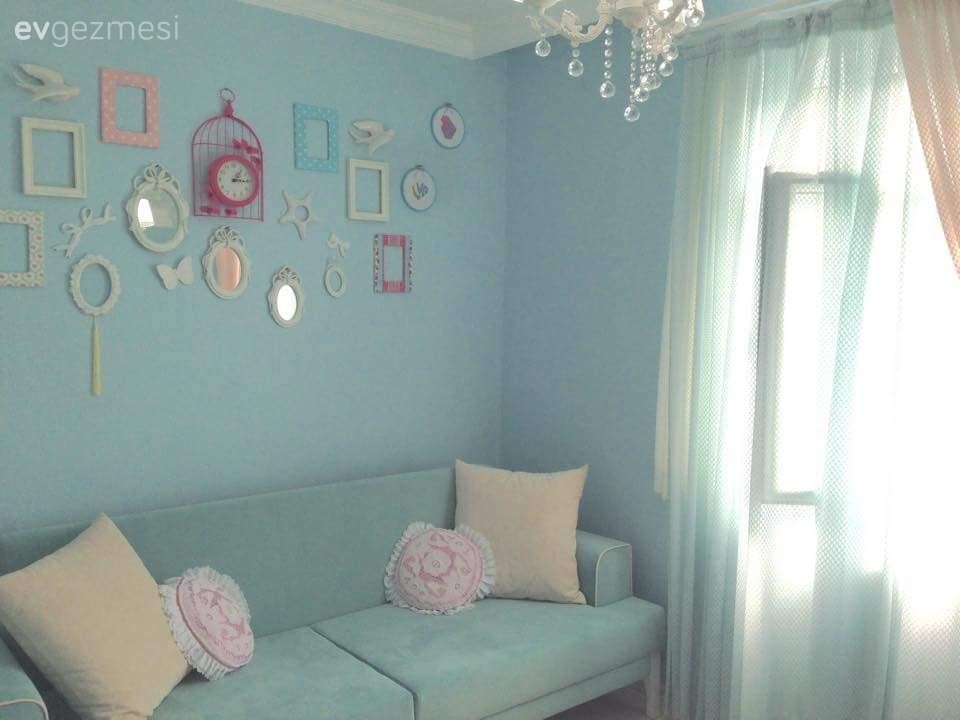 Çocuk Odası, Duvar dekorasyonu, Mavi