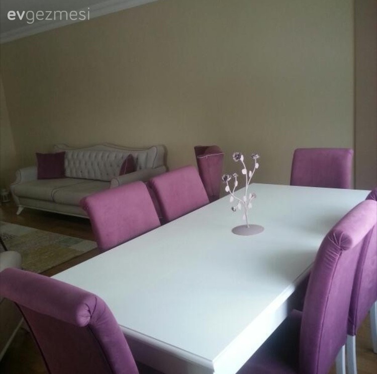 Mor, Salon, Yemek Odası