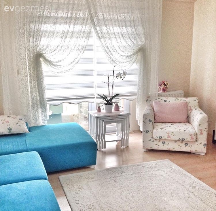 Berjer, Halı, Köşe koltuk, Mavi, Perde, Salon