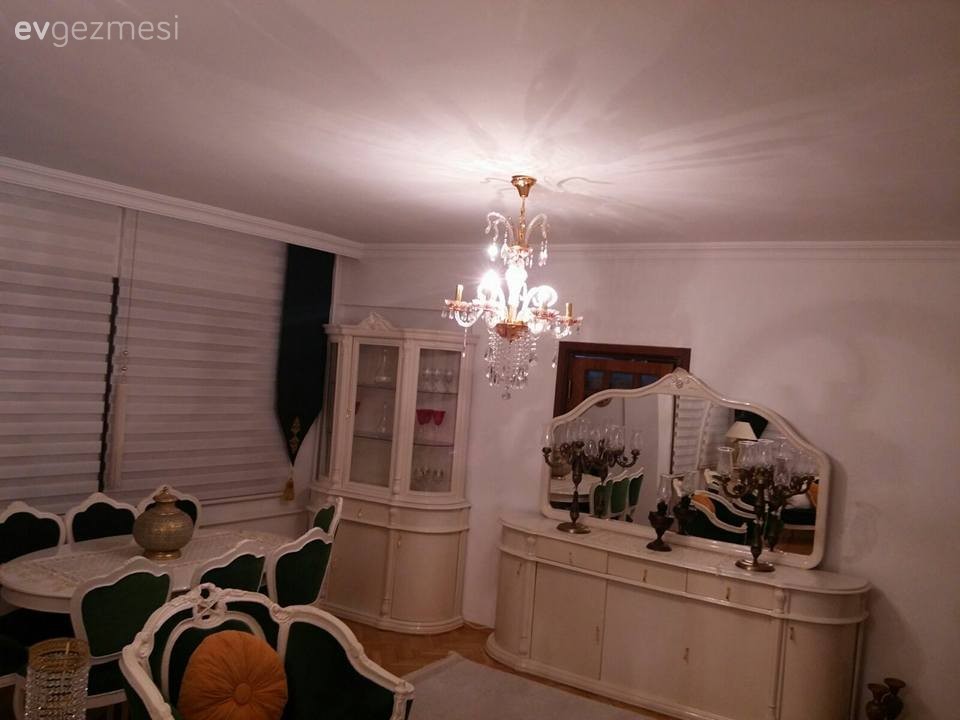 Klasik stilde, boyanıp yeşile kaplama ile harika bir dönüşüm..