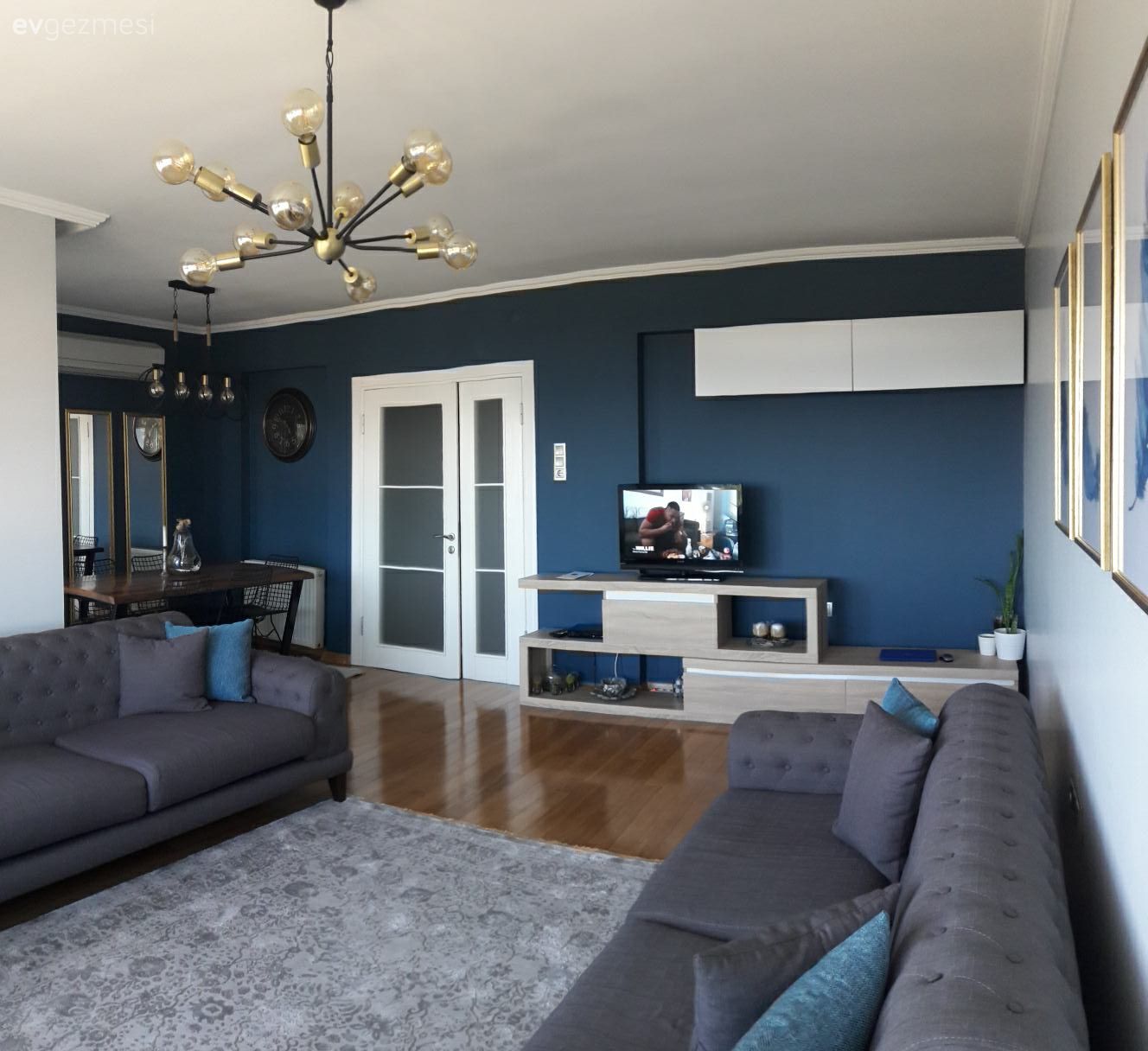 Yaşaması kolay, huzur veren bir ev, uyumlu detaylar.. İlkgül hanımın evinden..