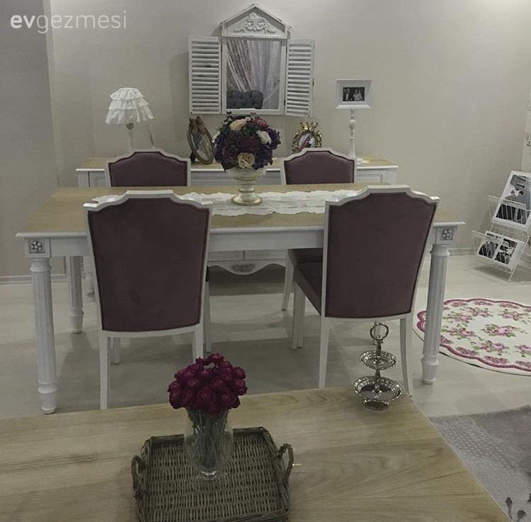 Ayna, Mor, Salon, Yemek Odası