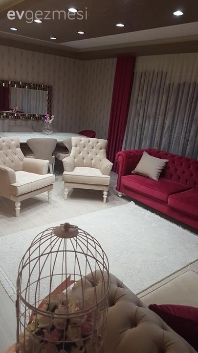 Ayna, Berjer, Bordo, Halı, Salon