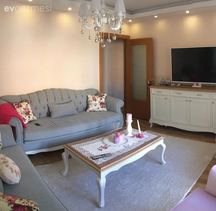 Gri, Halı, Konsol, Orta sehpa, Salon, Tv ünitesi