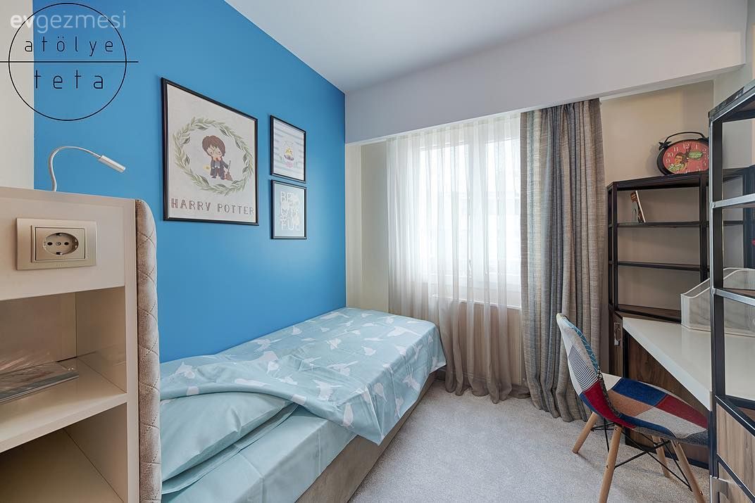 Genç odası, Mavi, Oda bölümleme