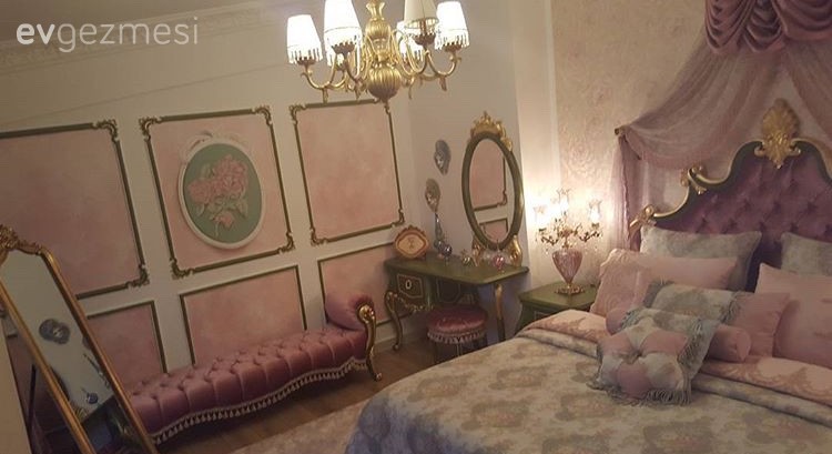 Dilek hanımın farklı ve klasik bir dekoru olan gösterişli evi..