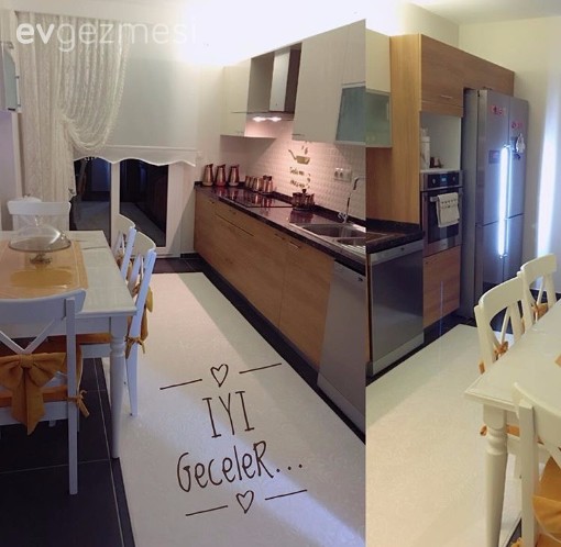 Sıcak tonlarla, canlı bir dekor.. Seda hanımın keyifli mutfağı.