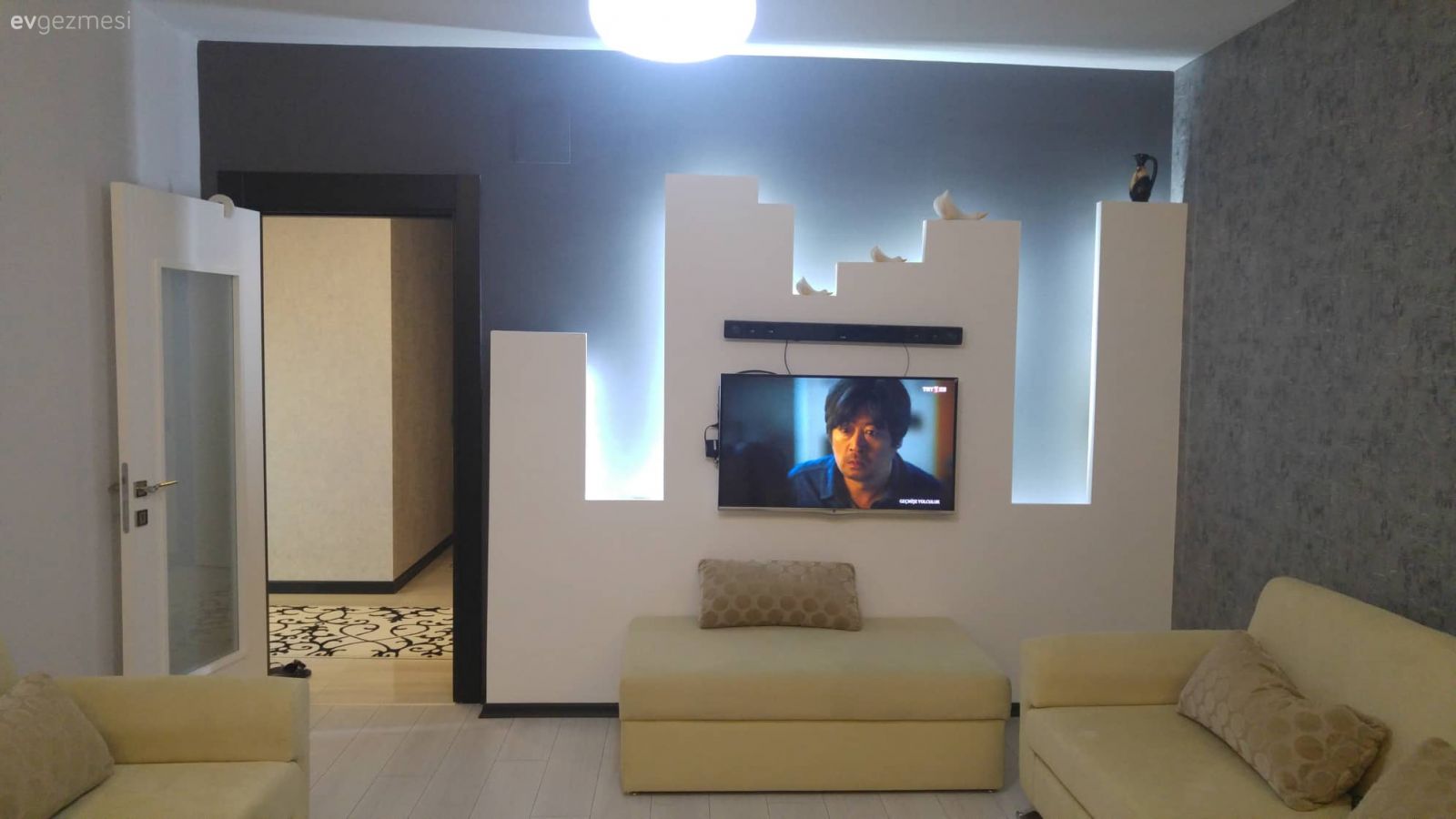 Oturma Odası, Tv ünitesi, Duvara monte tv