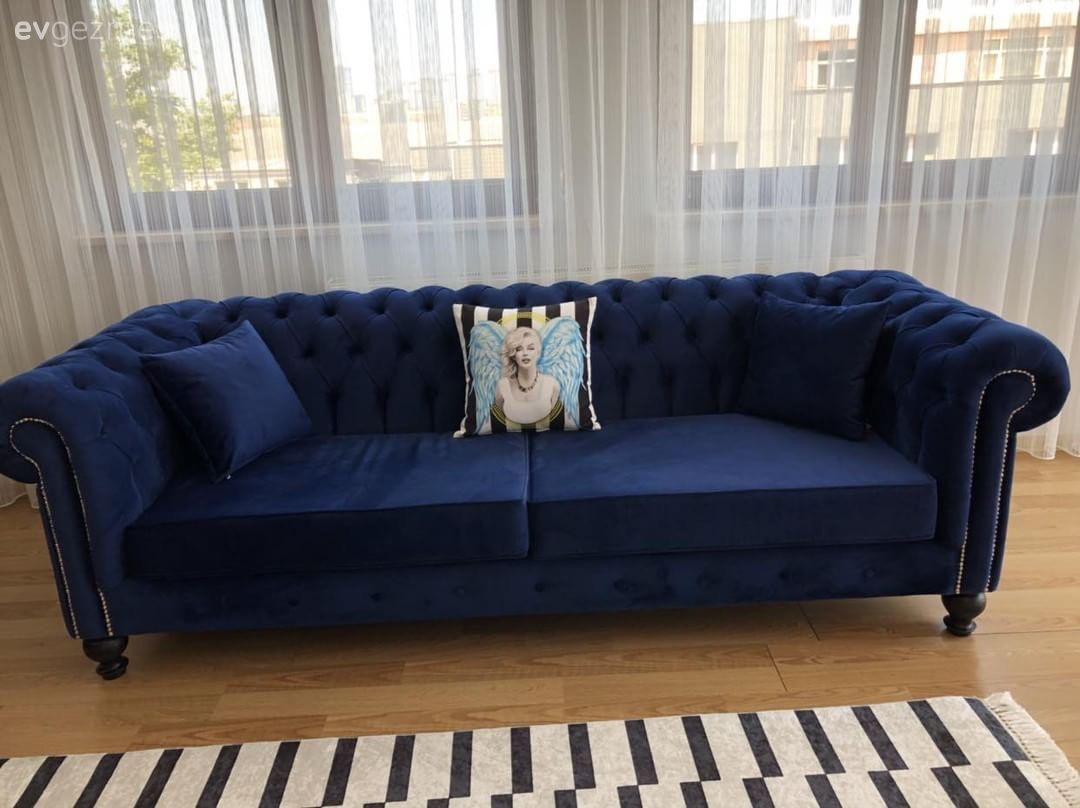 Salon, Chesterfield, Lacivert