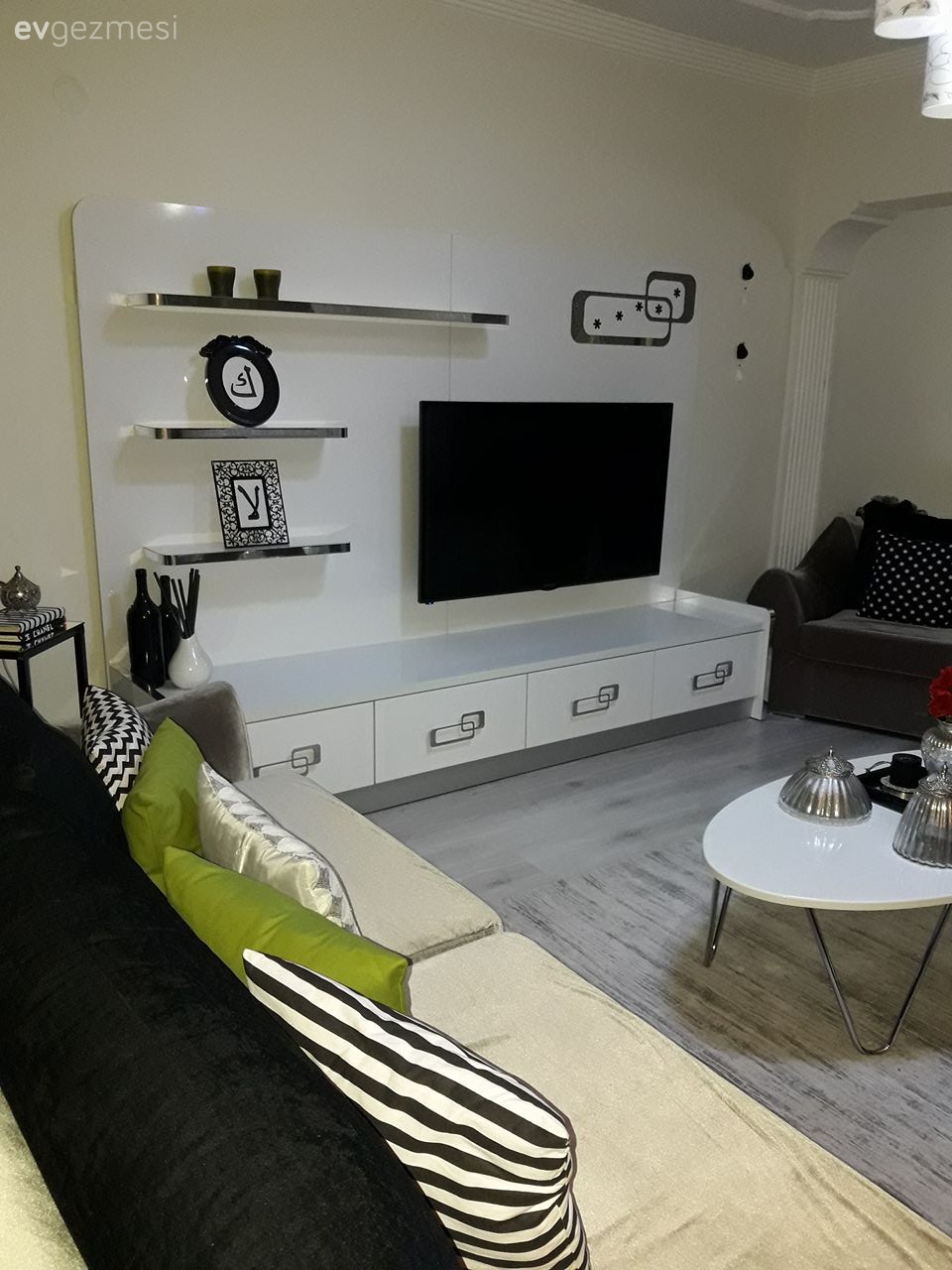 El emeği parçalarla, göz alıcı ve şık: Sibel hanımın evi..