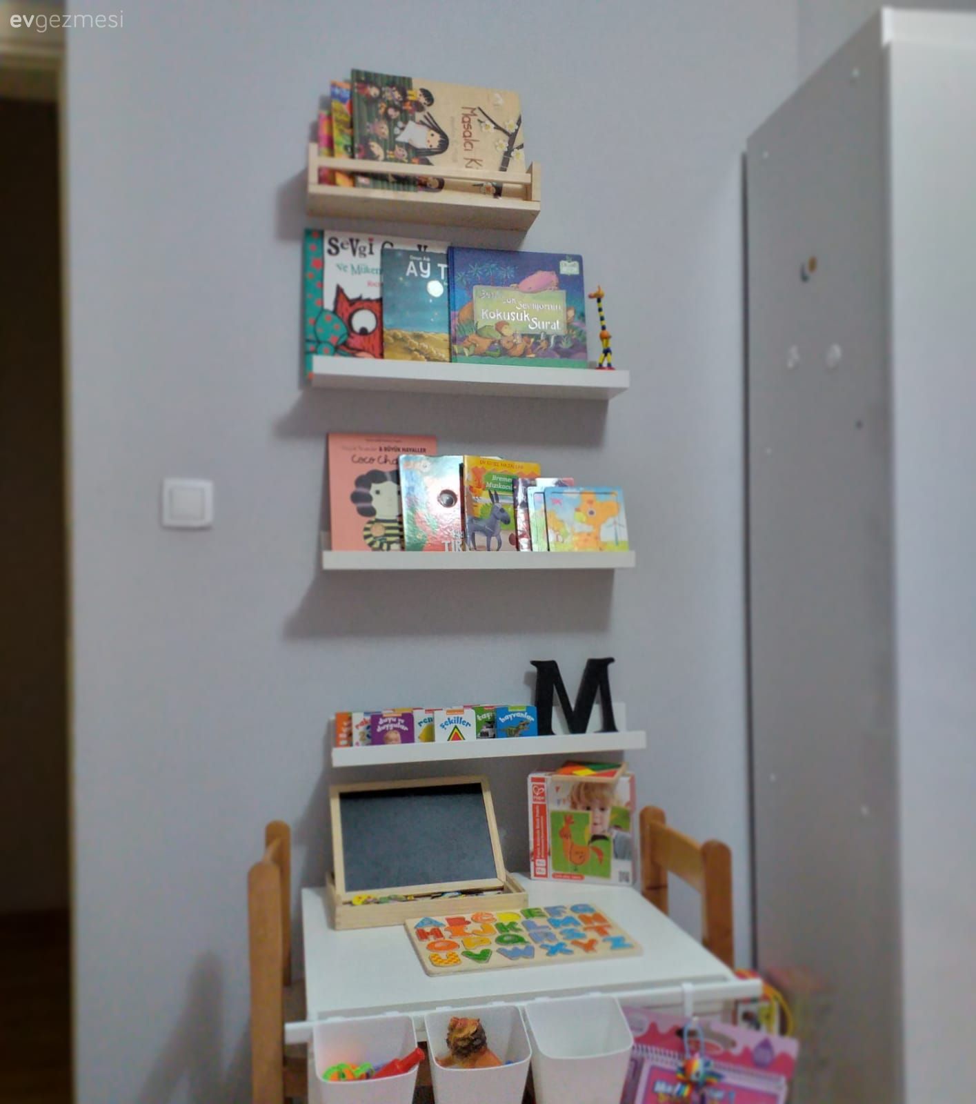 Çocuk Odası, Çocuk odası çalışma masası, Çocuk odası duvar dekorasyonu, Montessori çocuk odası