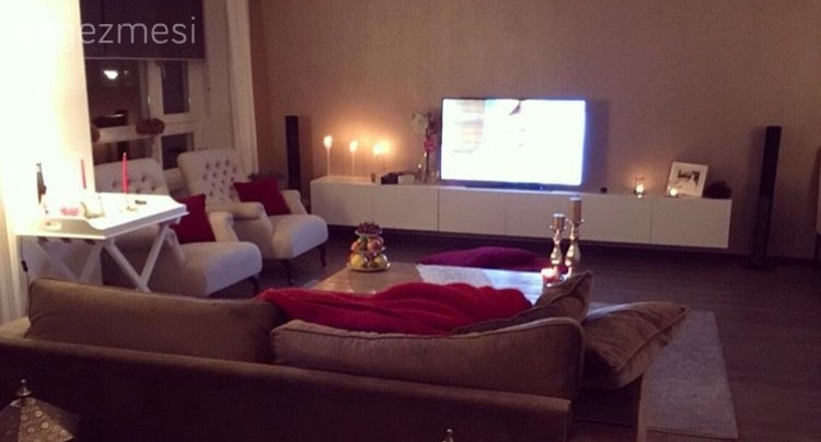 Aydınlatma, Kırmızı, Salon, Tv ünitesi