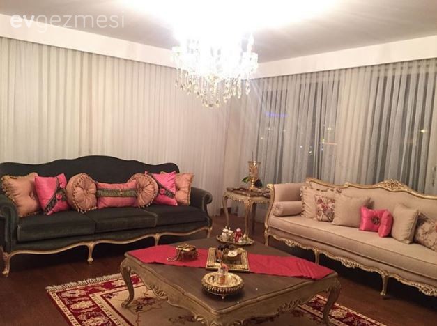 Aydınlatma, Halı, Krem, Salon, Sehpa, Yeşil