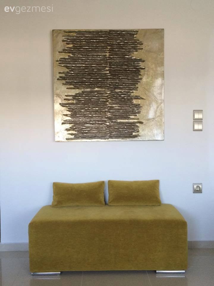 Duvar dekorasyonu, Salon, Sarı