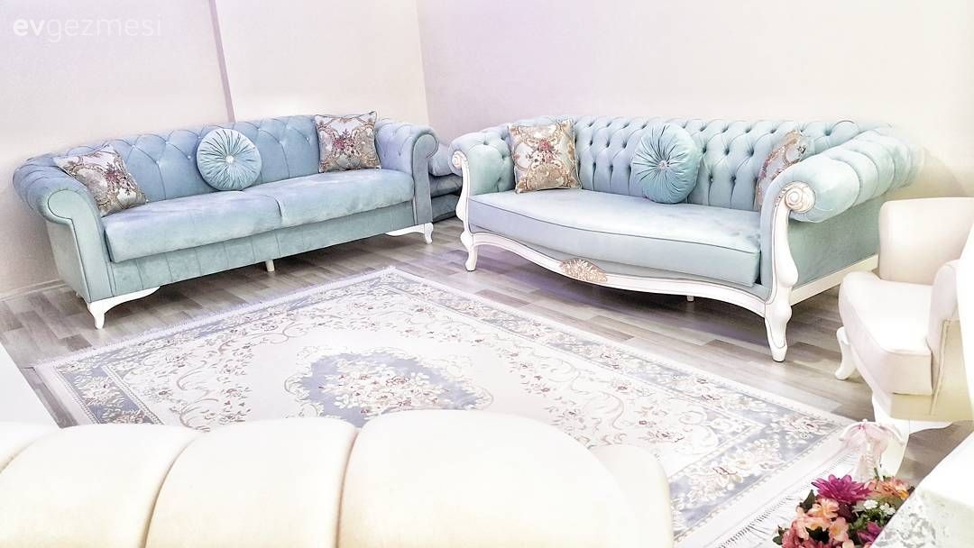 Chesterfield, Country, Halı, Salon, Yeşil