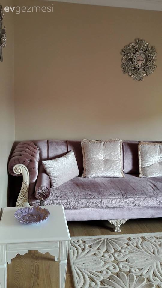 Köşe koltuk, Pembe, Salon