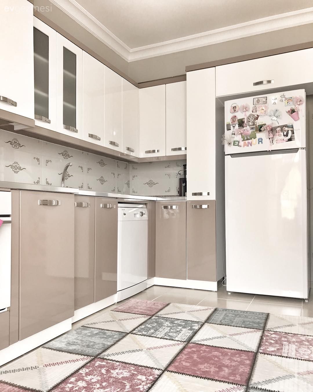 Mutfak, Modern mutfak, Mutfak halısı, Capuccino mutfak