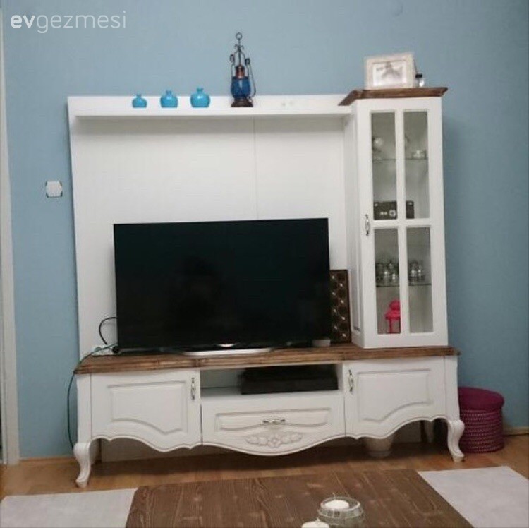 Ahşap Mobilya, Mavi, Salon, Tv ünitesi