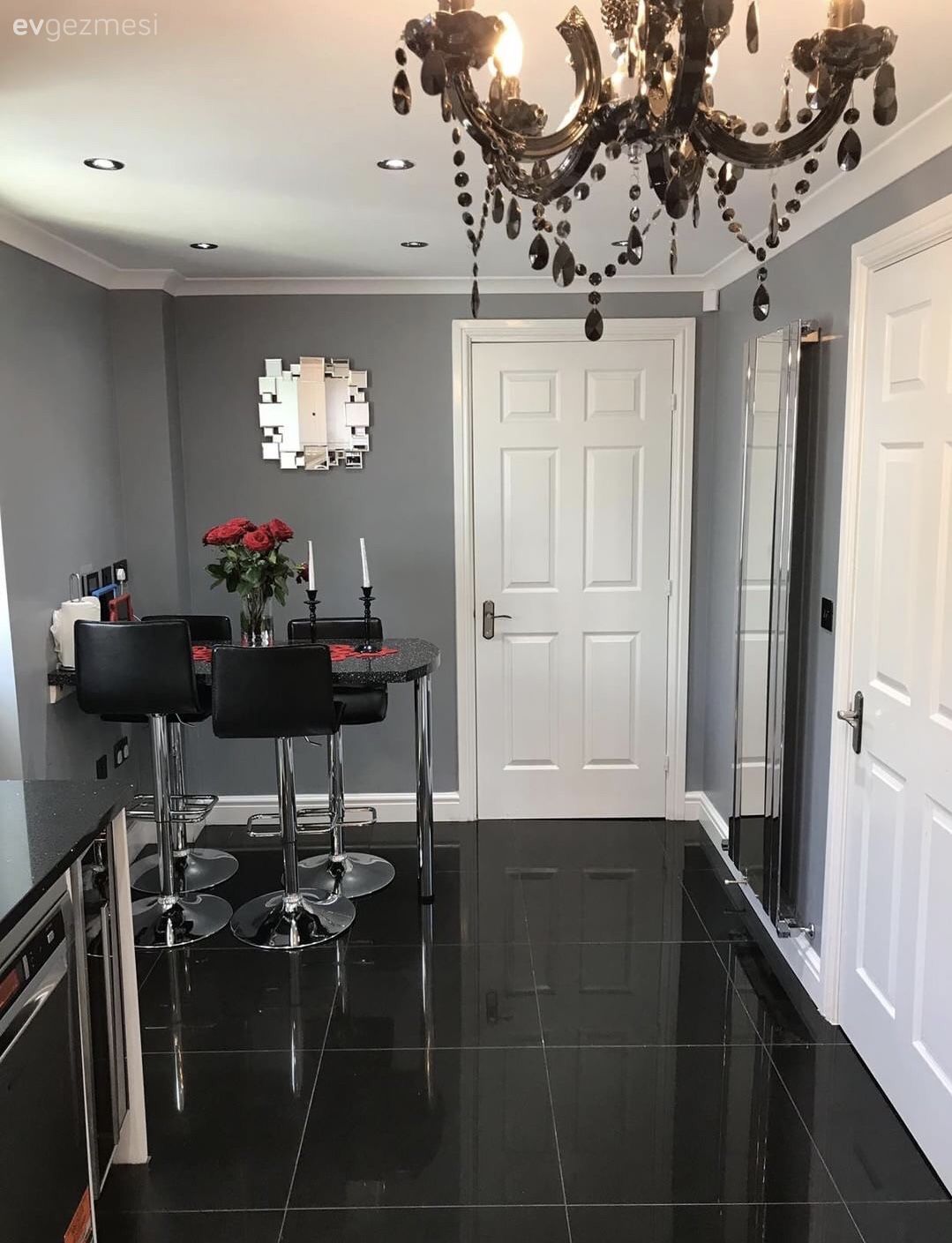 Mutfak masası, Mutfak, Siyah- Beyaz