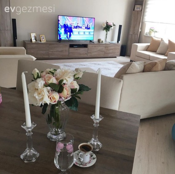 Krem, Salon, Tv ünitesi