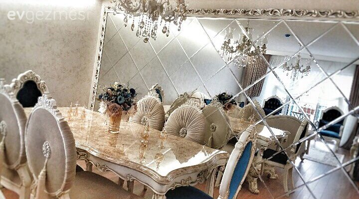 Avize, Ayna, Lacivert, Salon, Yemek Odası, Aydınlatma