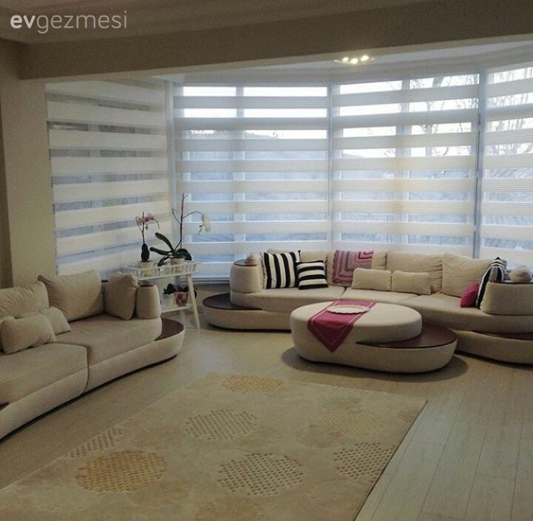 Beyaz, Halı, Perde, Salon