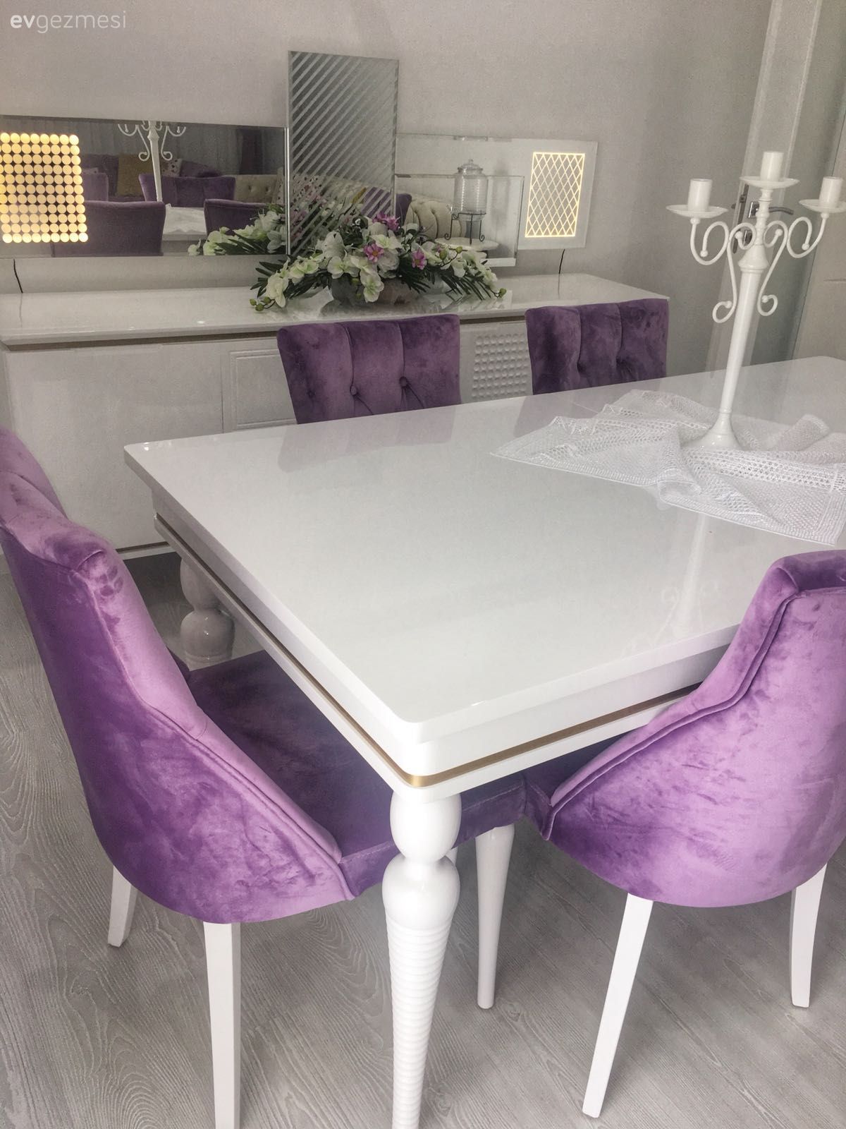 Salon, Mor, Yemek Odası