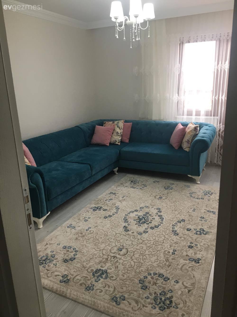 Chesterfield, Halı, Köşe koltuk, Mavi, Oturma Odası