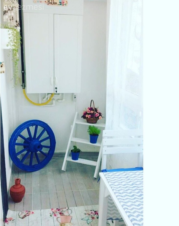 Balkon, Çiçeklik, Kendin Yap, Mavi