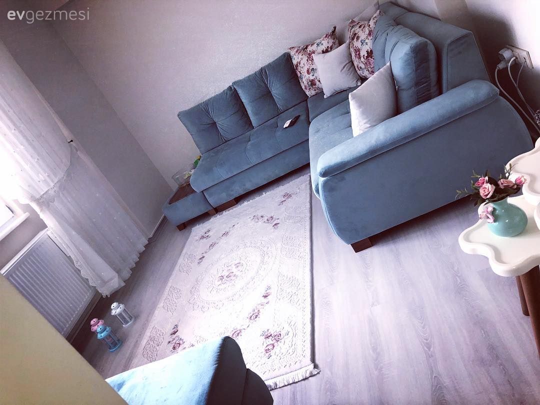 Oturma Odası, Mavi, Köşe koltuk, Halı
