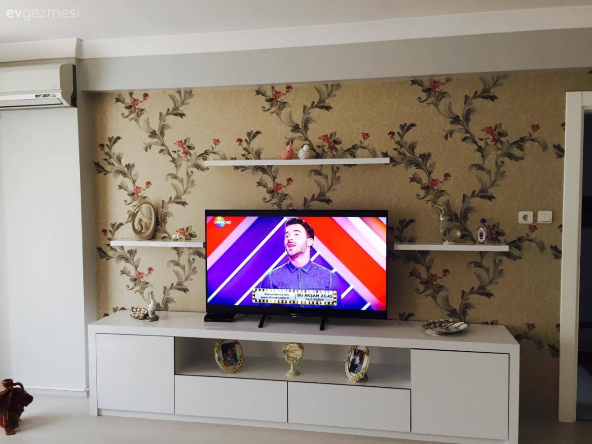 Duvar kağıdı, Salon, Tv ünitesi