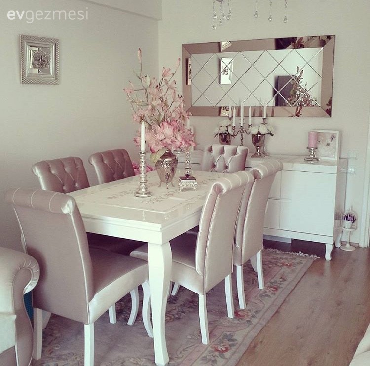Ayna, Konsol, Krem, Salon, Yemek Odası