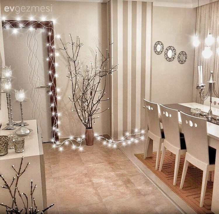 Led peri ışıklarla evlere romantik bir hava katmak için 10 fikir..