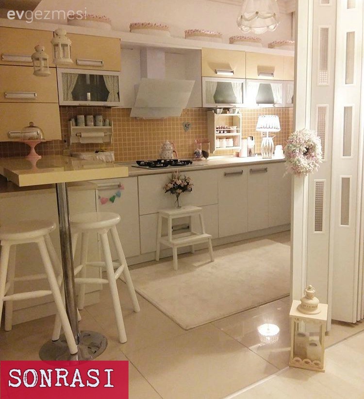 Farklı renkler, yepyeni bir mutfak: Eda hanımın harika dönüşümü..