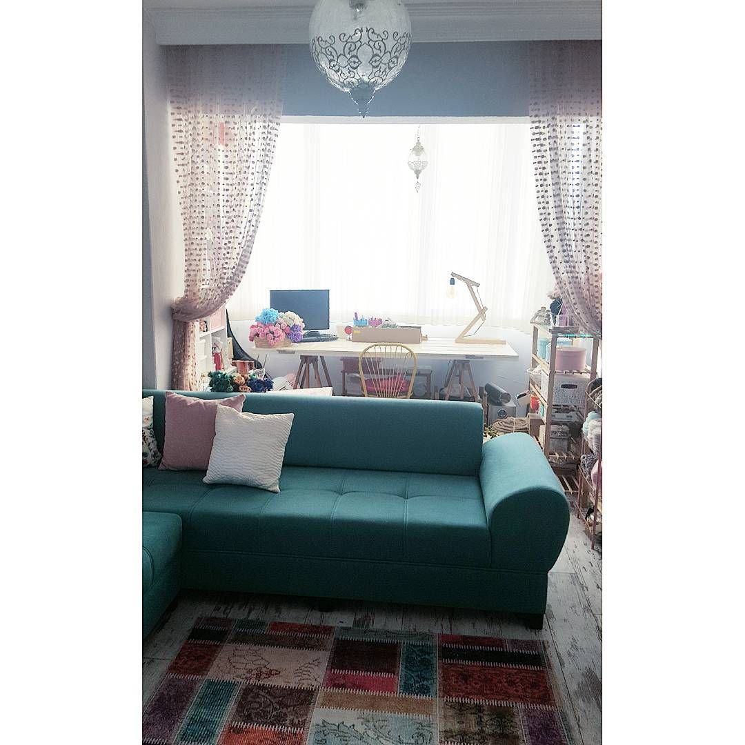 Köşe koltuk, Mavi, Oturma Odası