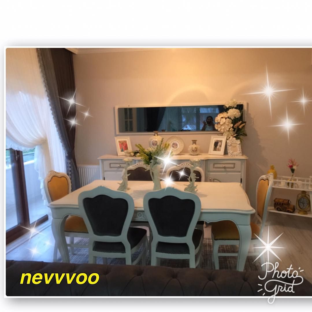 Country, Kahverengi, Konsol, Salon, Sarı, Yemek Odası