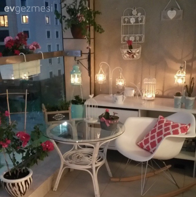 Aydınlatma, Balkon, Çiçekler