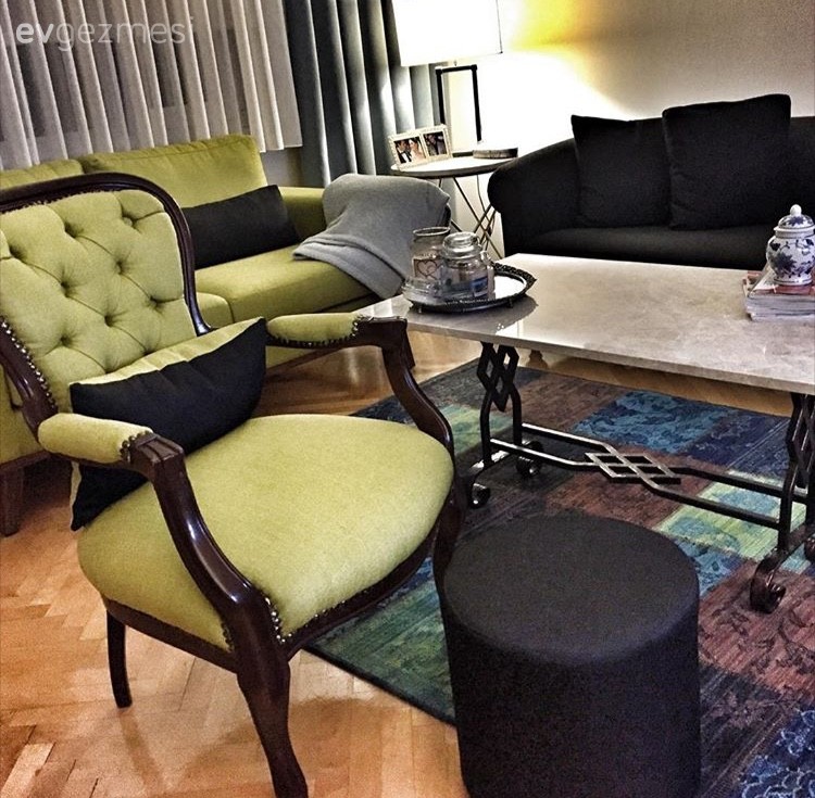 Berjer, Halı, Puf, Sarı