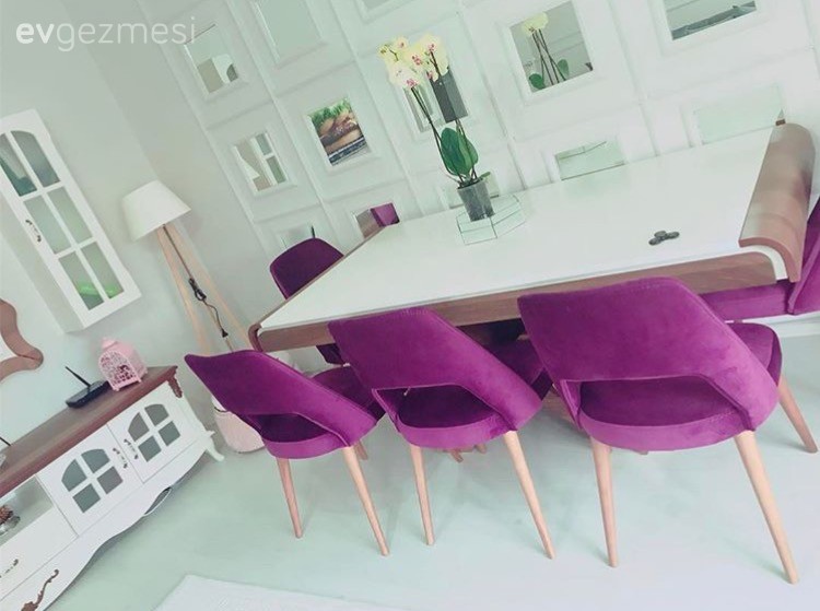 Ayna, Duvar dekorasyonu, Mor, Yemek Odası, Duvar çıtalama