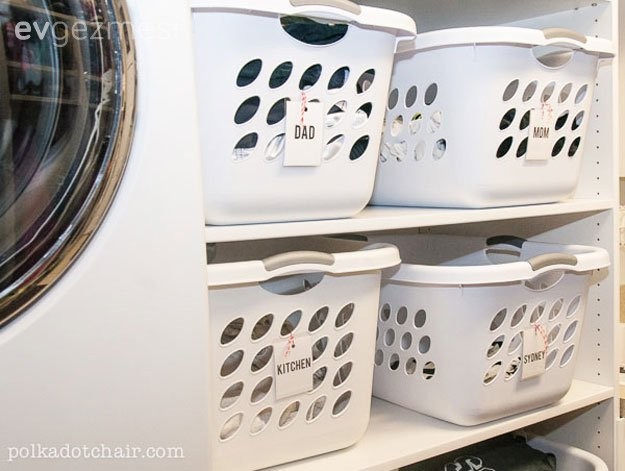 Ev düzeni: Çamaşır sepetleri için organizasyon fikirleri.