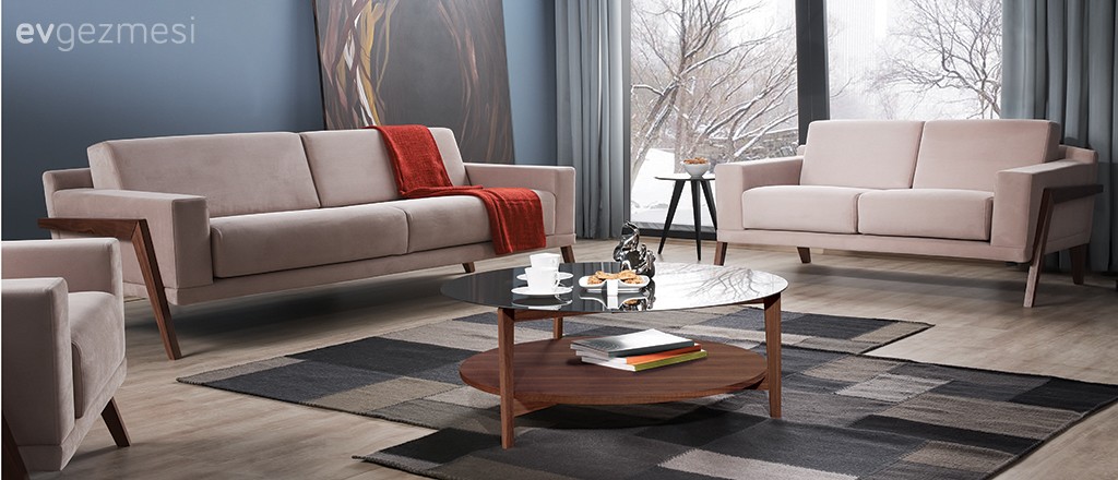 Küçük salonu ferahlatmak için oturma odası iptal edp yemek odası fikri