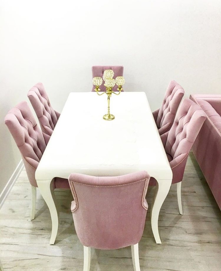 Altın, Pembe, Salon, Yemek Odası